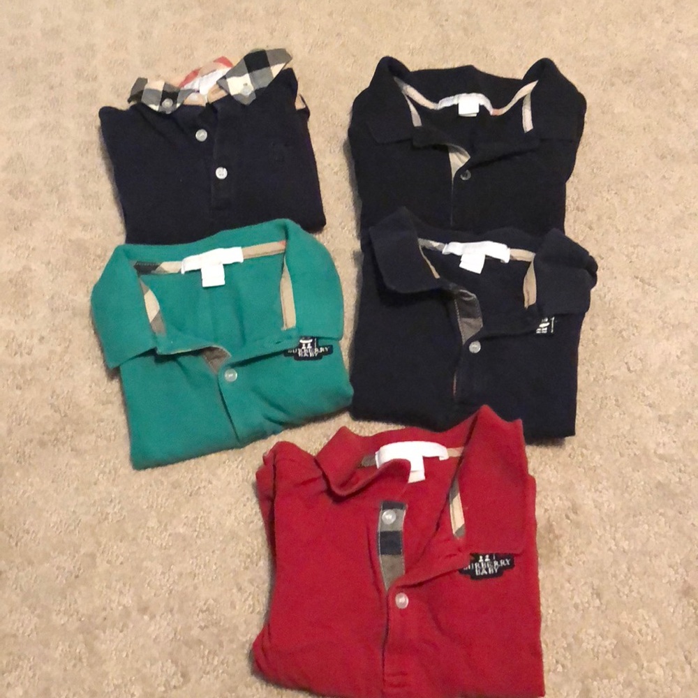 Lot of Burberry polo shirts